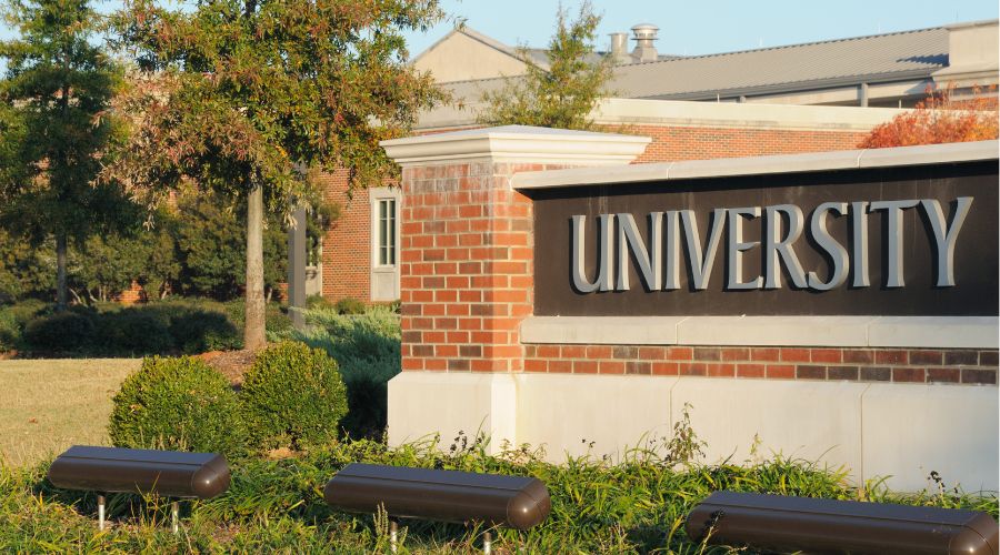 university sign